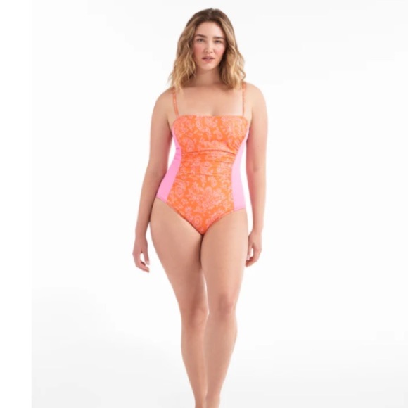 Hermoza Lupe One Piece Swimsuit Paisley Days size 14/ large EUC - Picture 6 of 8